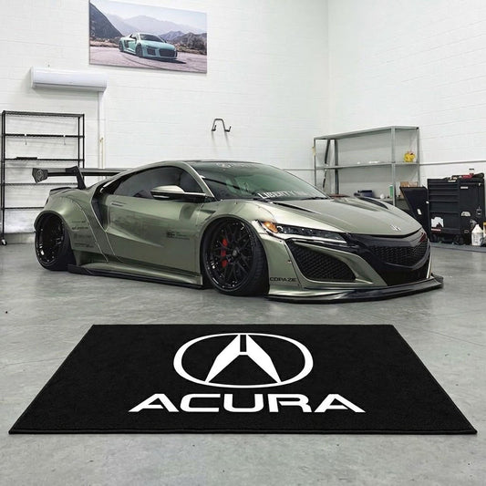 Acura Garage Floor Mat 5x7 FT (60x87 Inches) Premium Showroom Rug & Wall Decor Luxury Racing Style