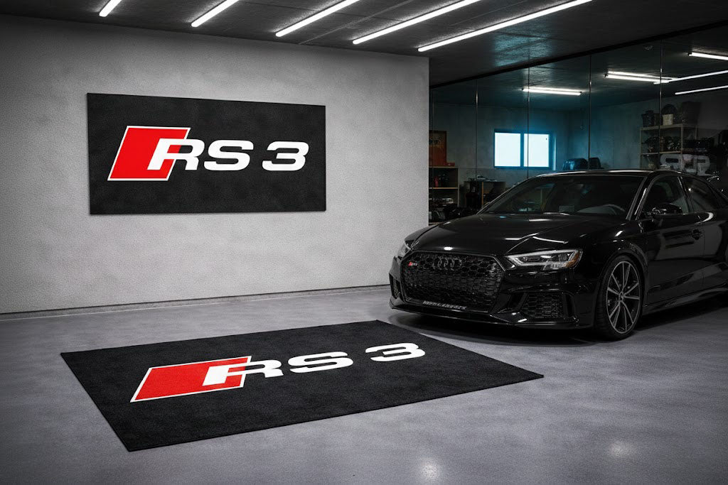 Audi RS3 Garage Floor Mat 5x7 FT (60x87 Inches) Showroom Rug