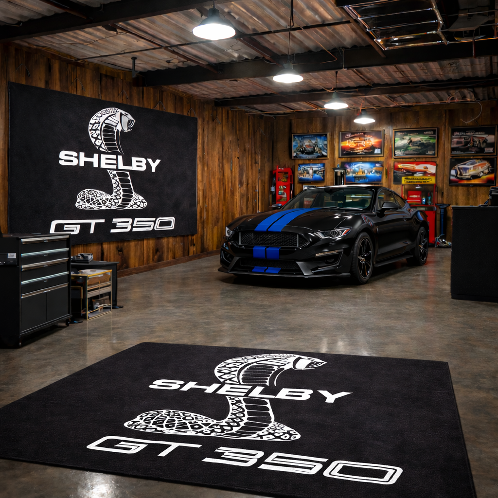 Shelby GT350 Floor Mat 5x7 FT (60x87 Inches) Premium Showroom Rug Wall Decor