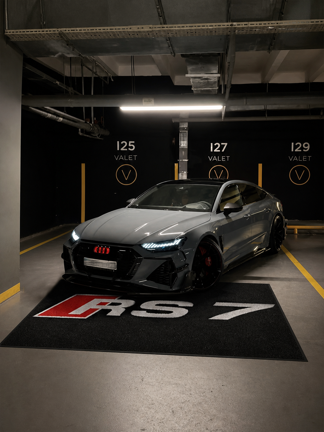 Audi RS7 Garage Floor Mat 5x7 FT (60x87 Inches) Showroom Rug