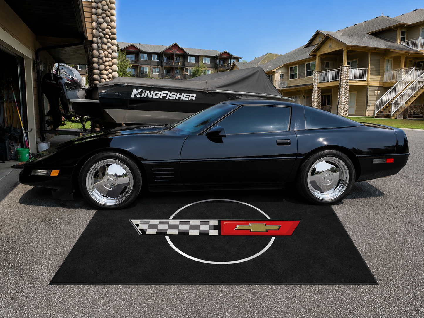 Corvette C4 Rug 60x87 Inches Garage and Home