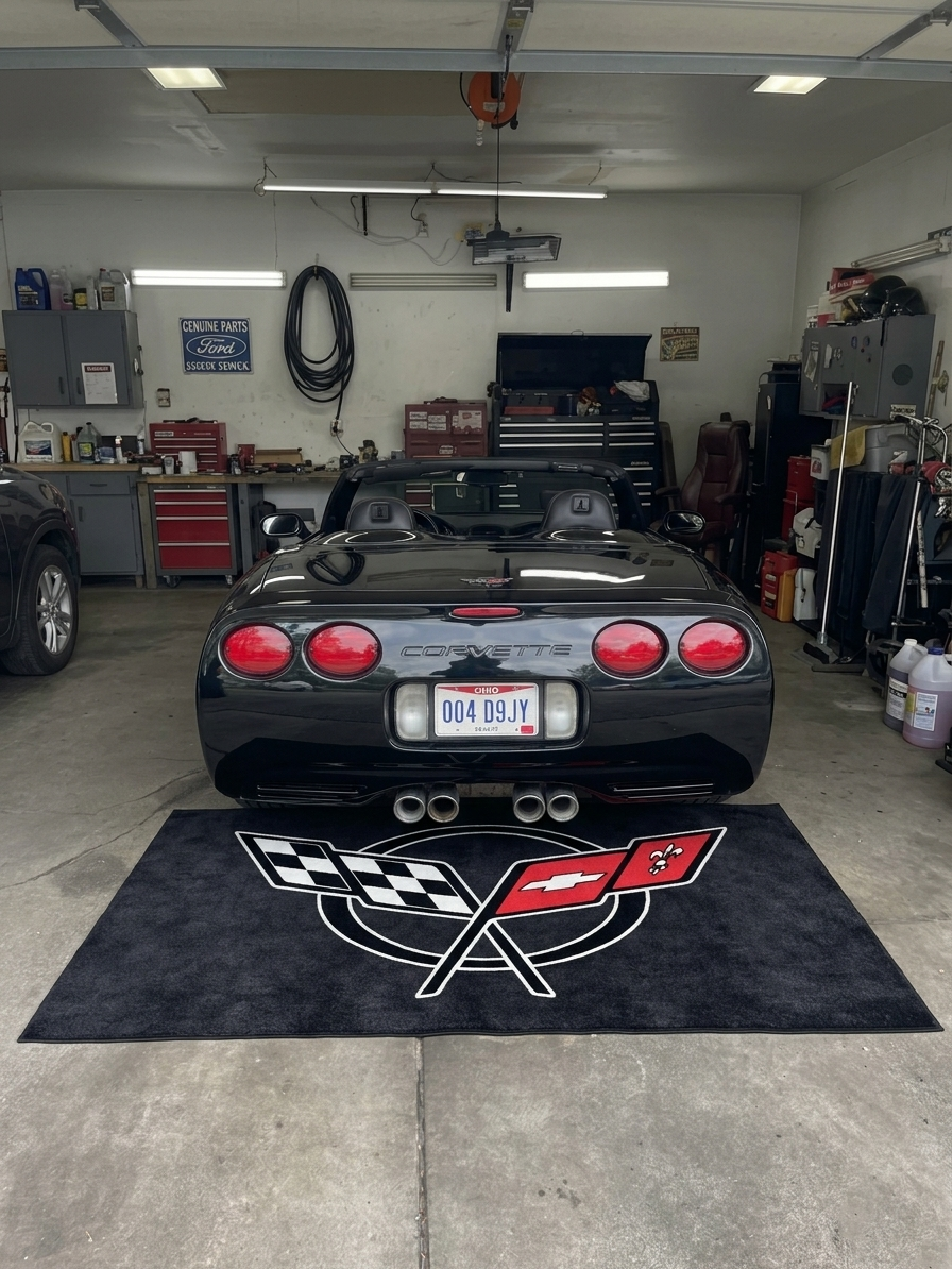 Corvette C5 Rug 60x87 Inches Garage and Home