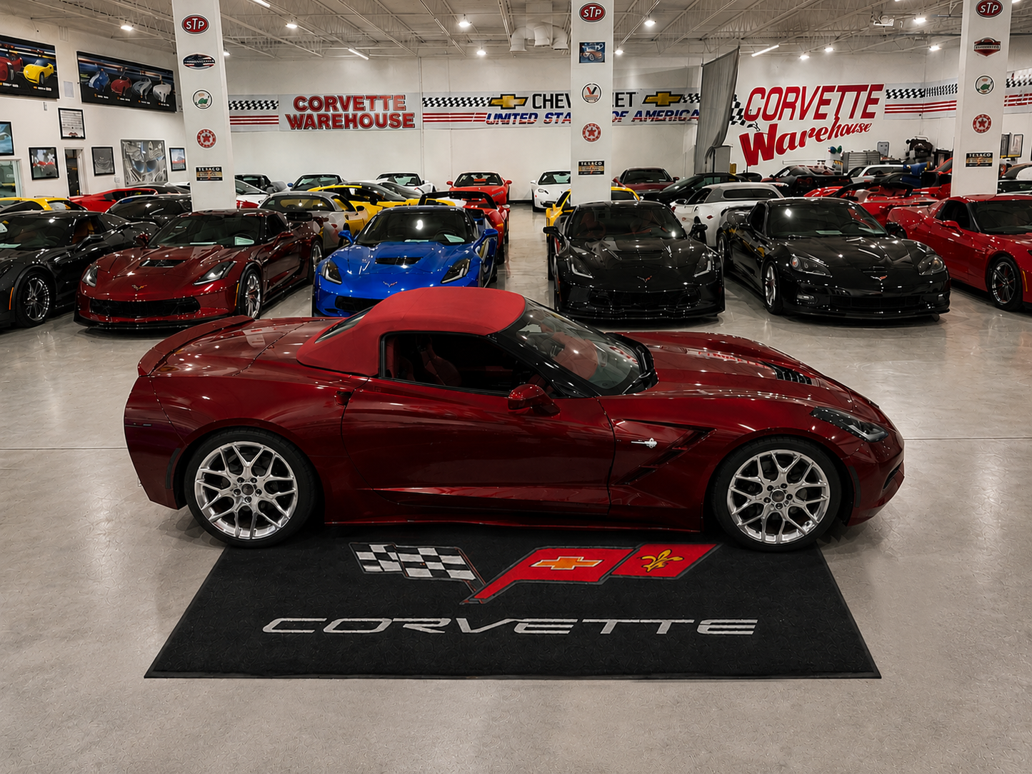Corvette C6 Rug 60x87 Inches Garage and Home