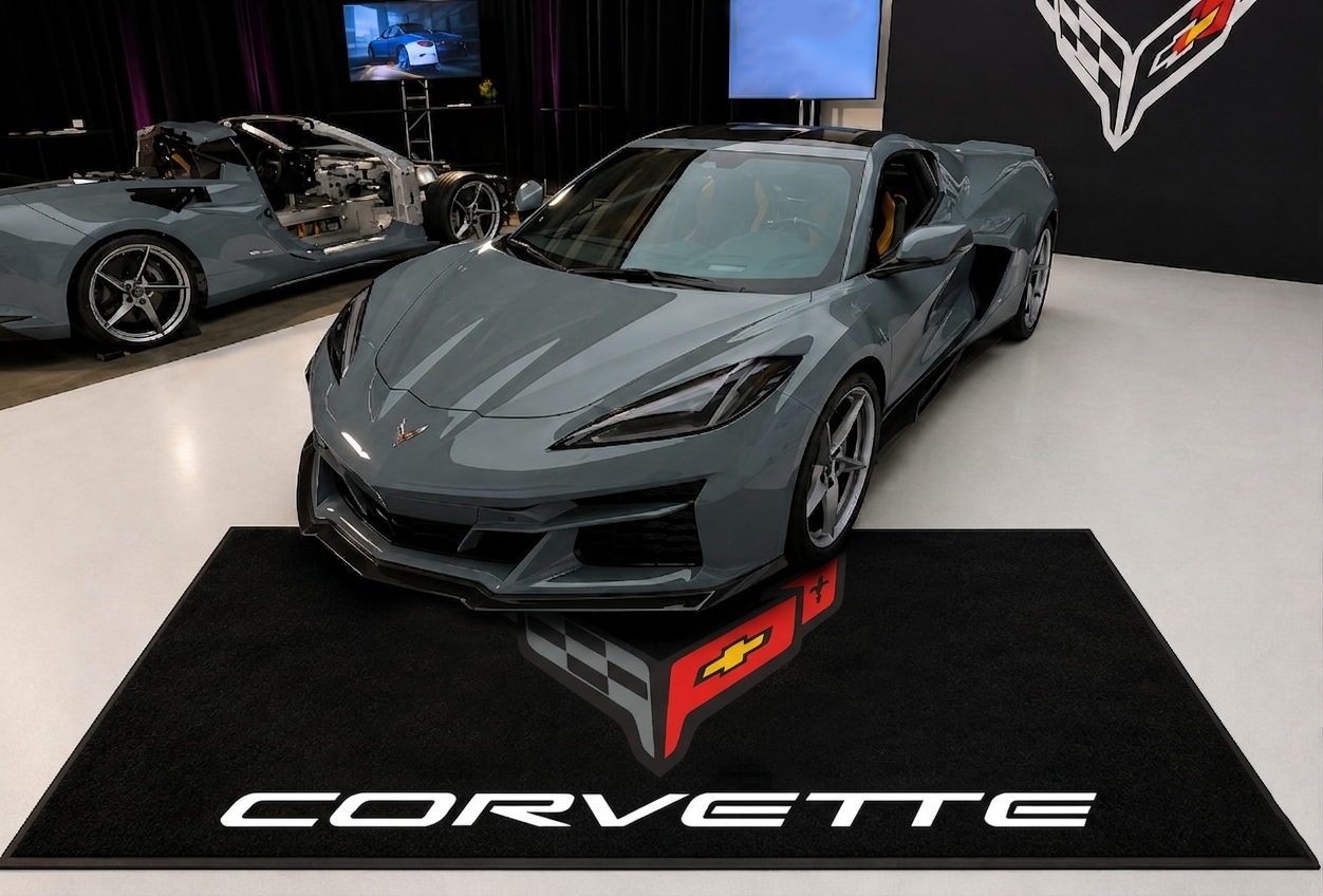 Corvette C8 Rug 60x87 Inches Garage and Home