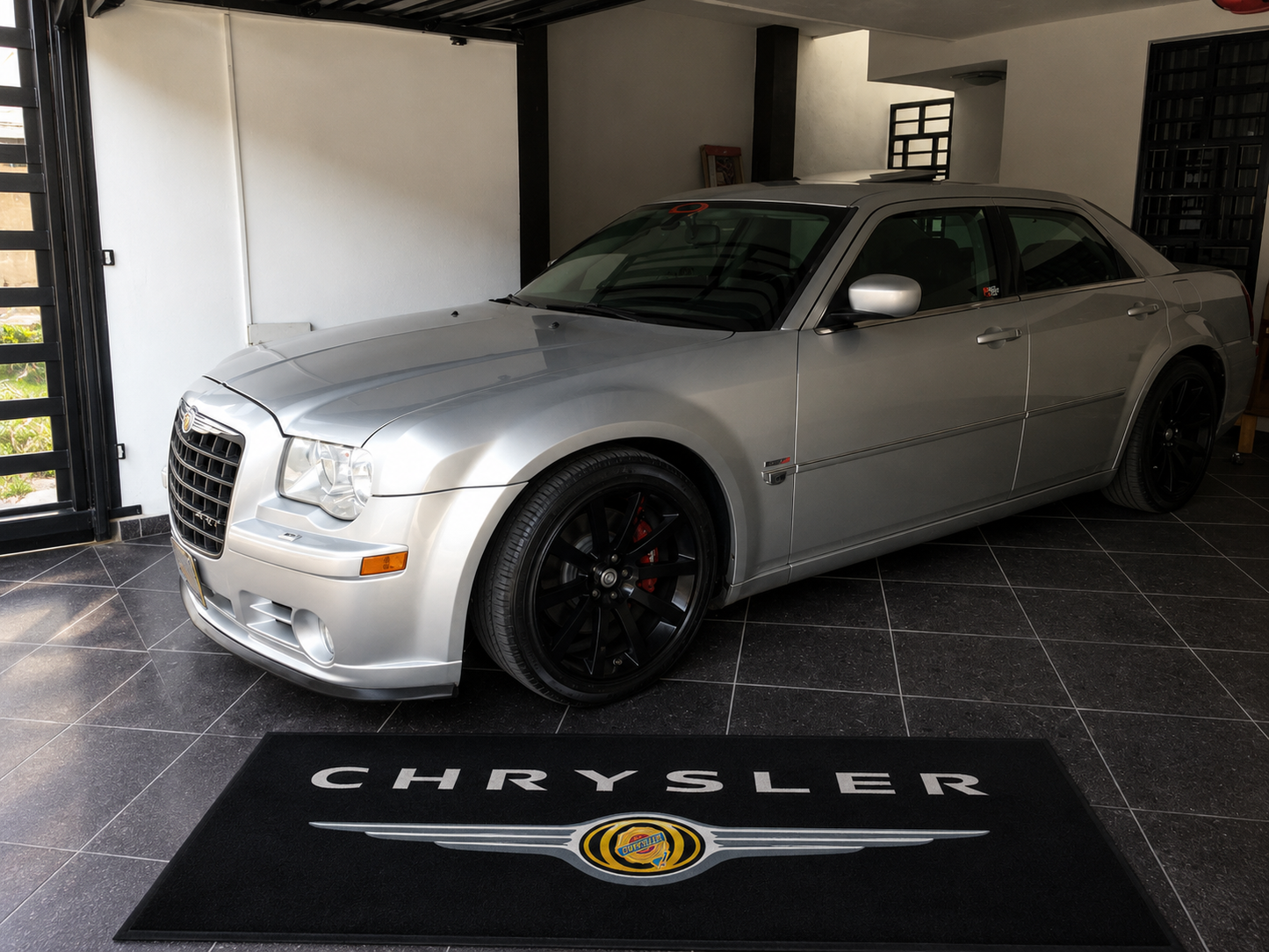Chrysler Garage Floor Mat 5x7 FT (60x87 Inches) Premium Showroom Rug Wall Decor