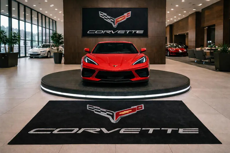 Corvette Garage Floor Mat 5x7 FT (60x87 Inches) C2 C3 C4 C5 C6 C7 C8 Z06