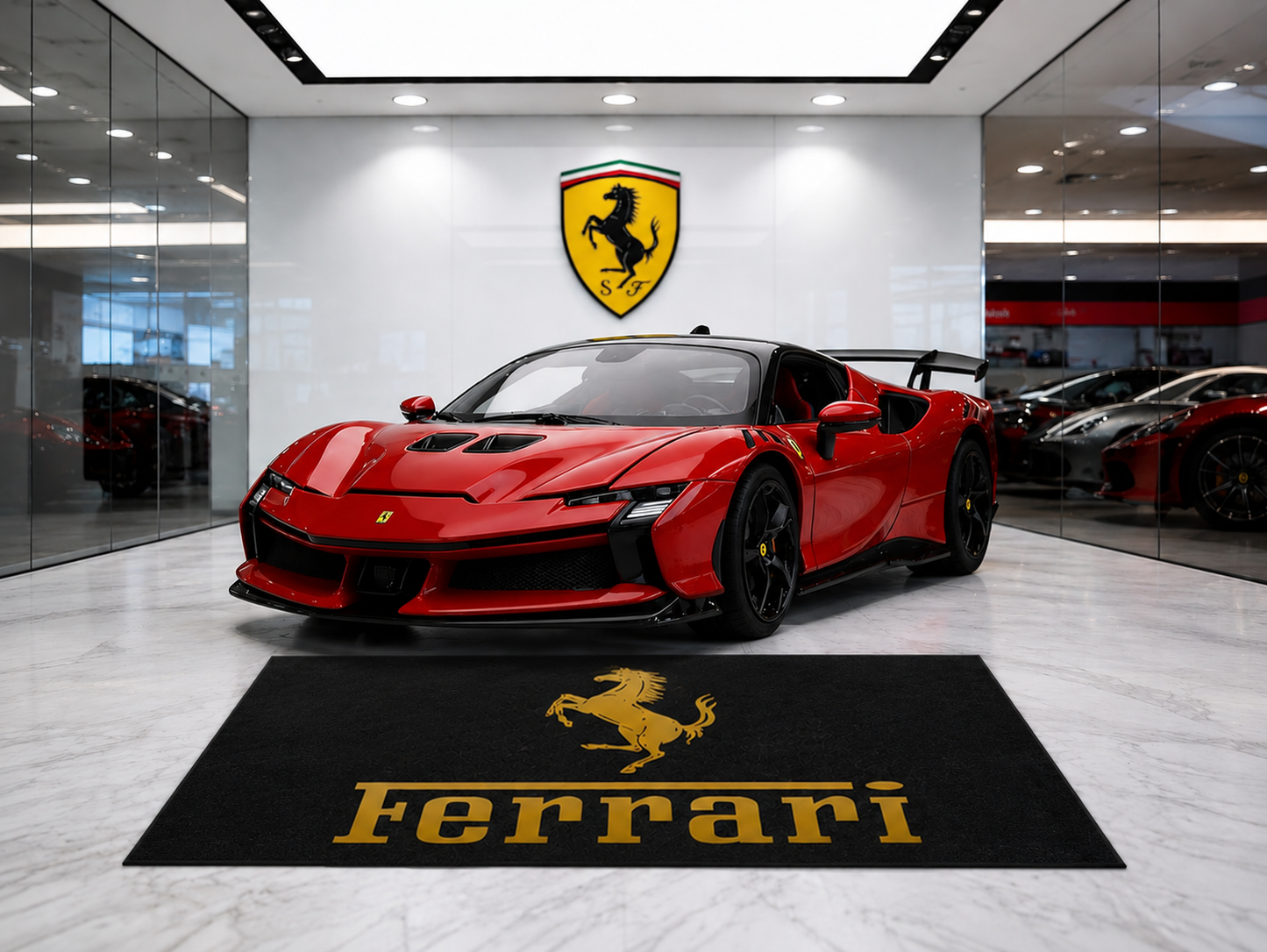 Ferrari Rug 60 x 87 Inches Garage & Home