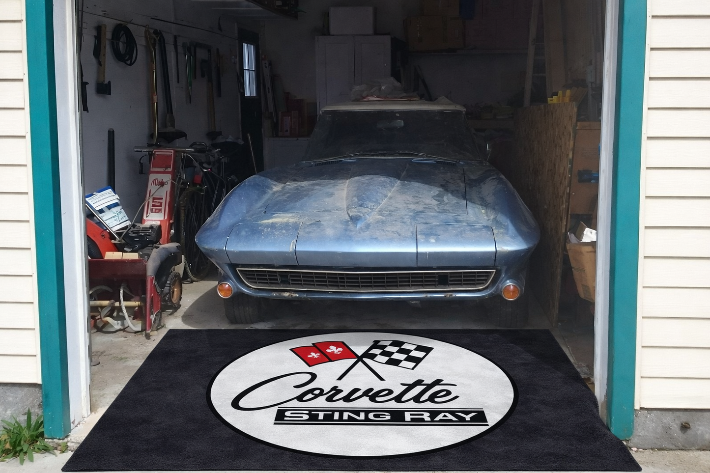 Corvette C2 Rug 60x87 Inches Garage and Home