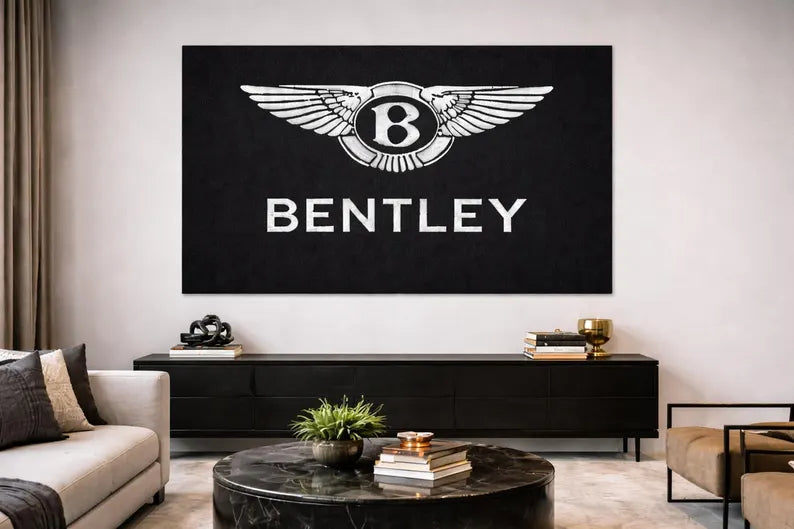 Bentley Garage Floor Mat 5x7 FT (60x87 Inches) Premium Showroom Rug & Wall Decor Luxury Racing Style