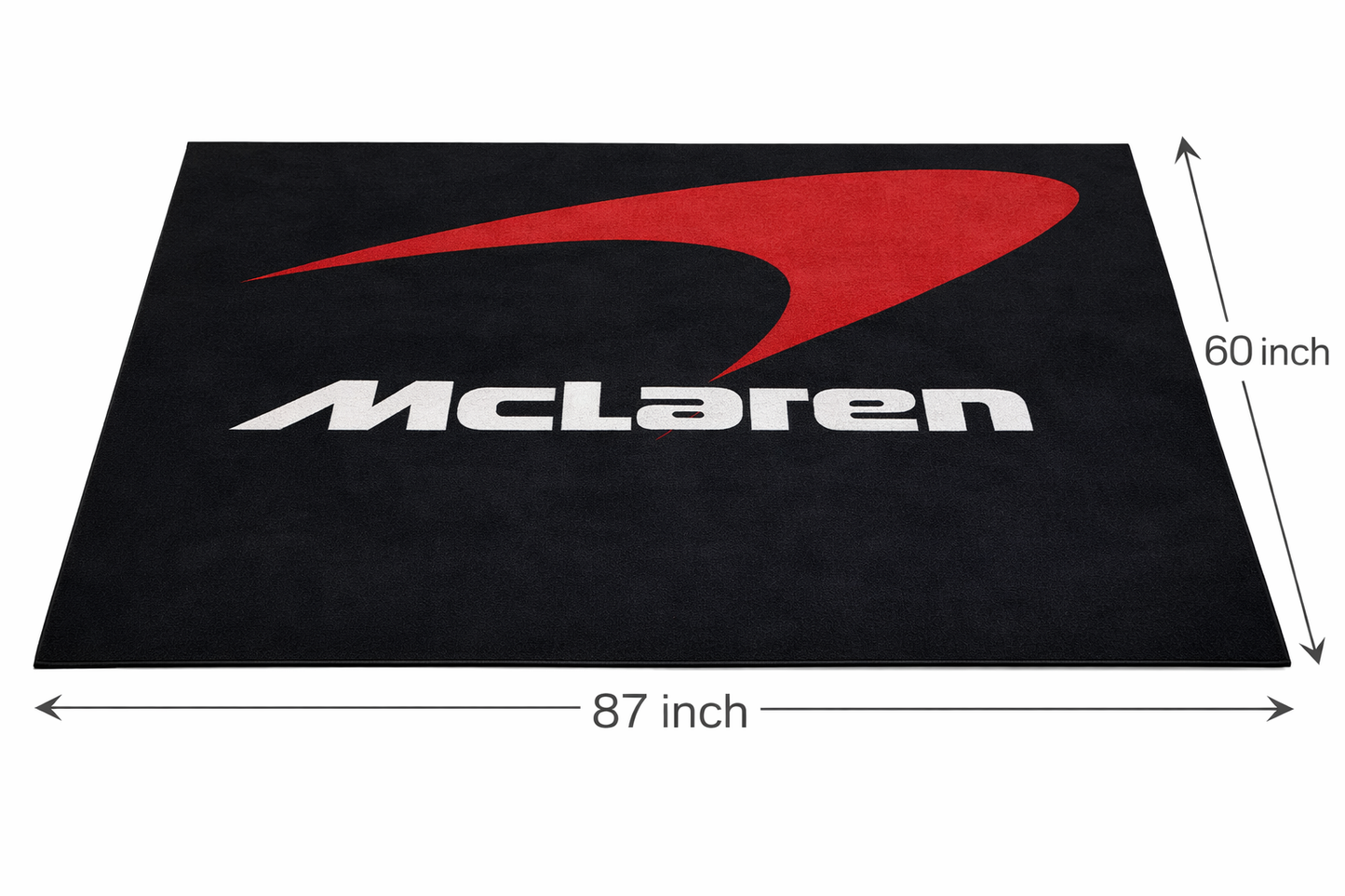 McLaren Garage Floor Mat 5x7 FT (60x87 Inches) Premium Showroom Rug & Wall Decor Luxury Racing Style