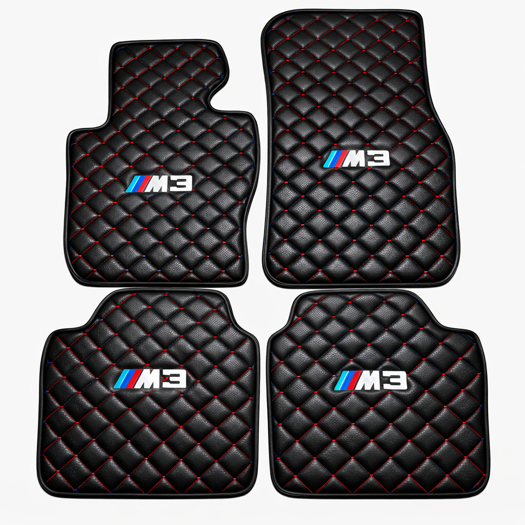 For BMW M3 Car Floor Mats Custom fit Leather for all BMW M3 Waterproof Carpet Liner