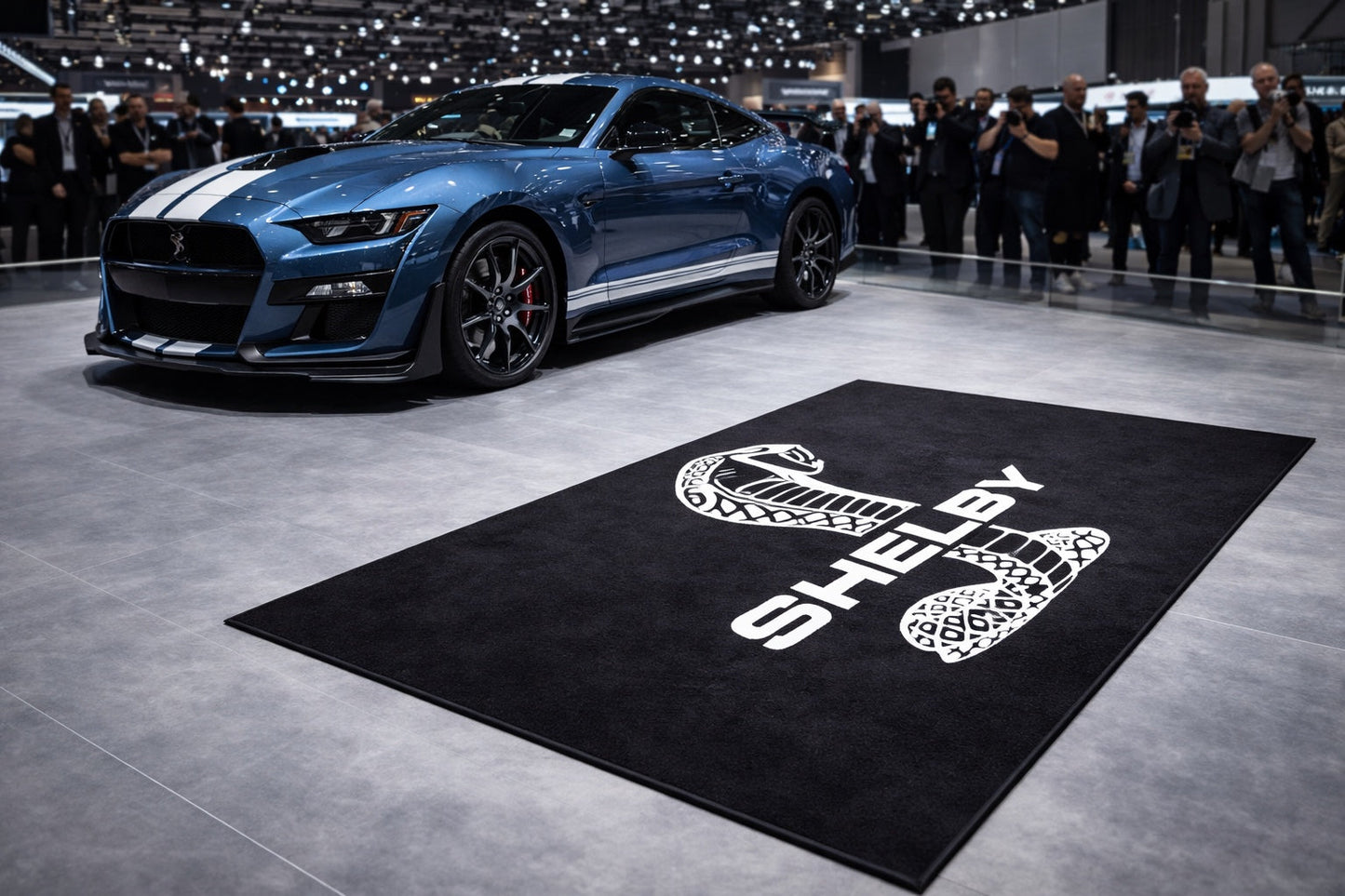 Shelby Garage Floor Mat 5x7 FT (60x87 Inches) Premium Showroom Rug & Wall Decor Luxury Racing Style