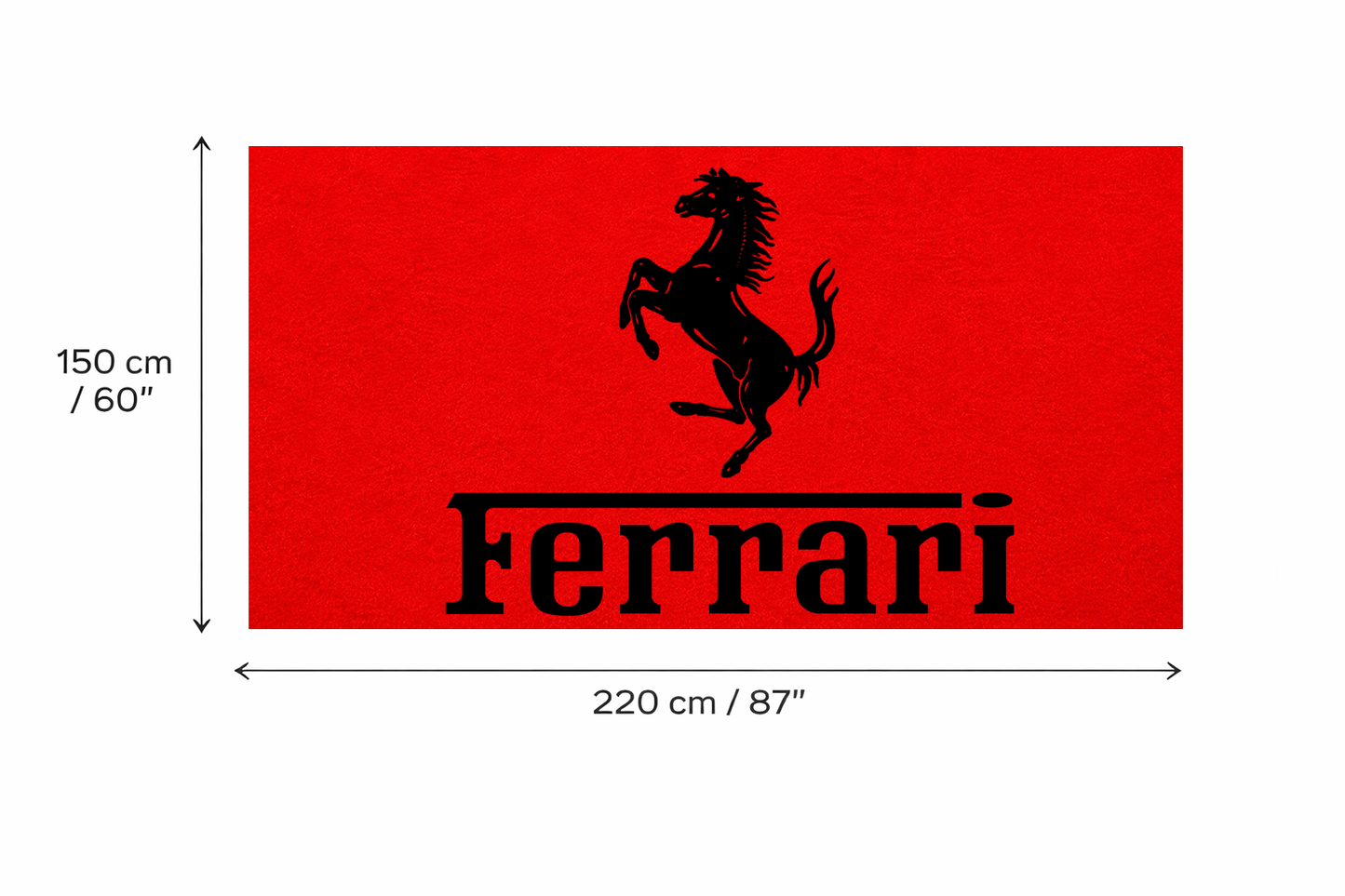 Ferrari Rug 60 x 87 Inches Garage & Home