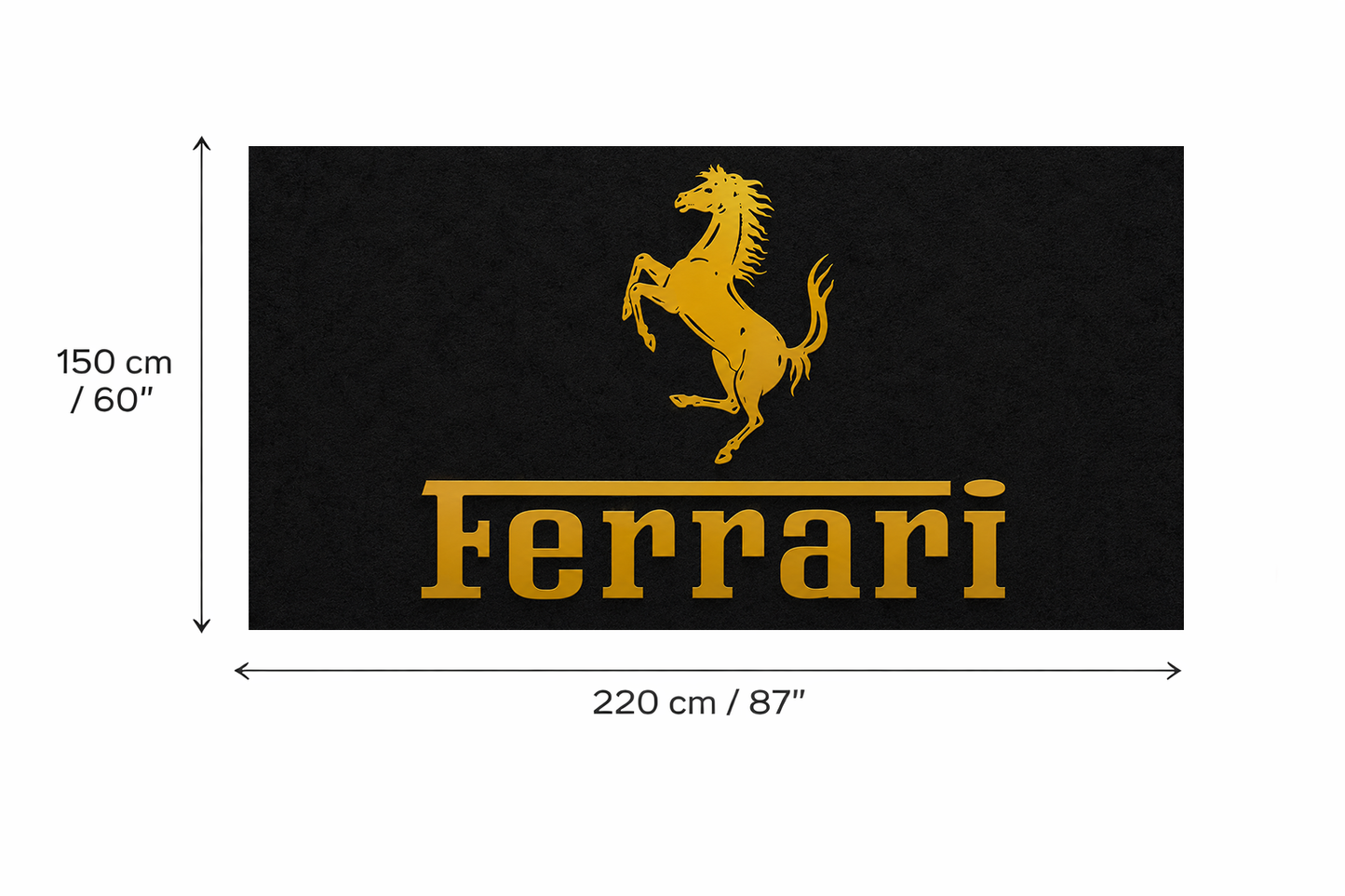 Ferrari Rug 60 x 87 Inches Garage & Home