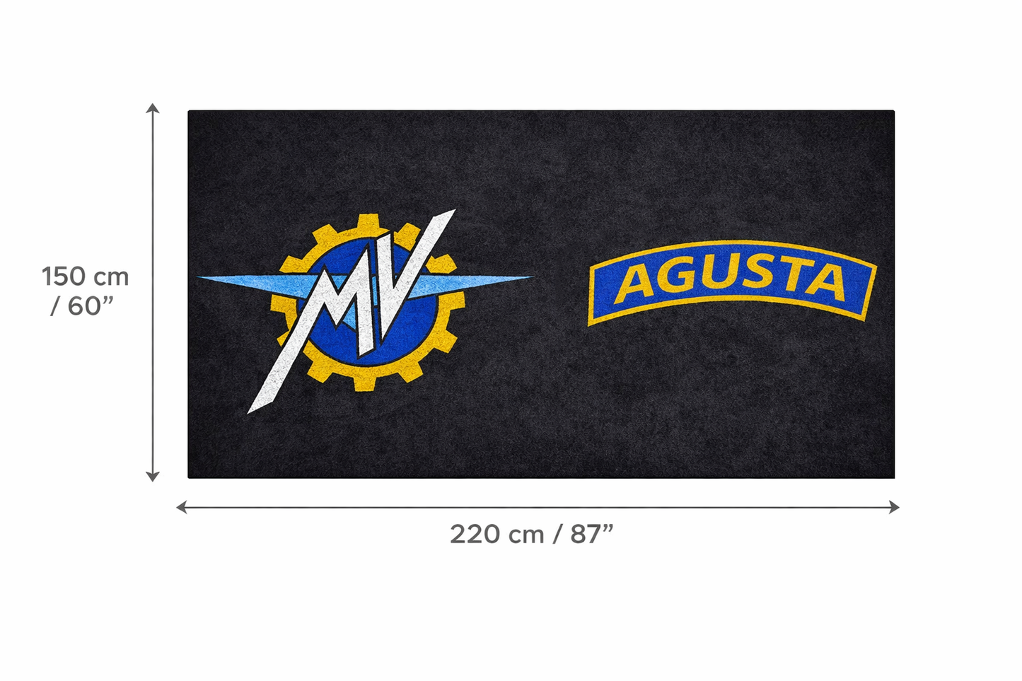 MV Agusta Motorcycle Garage Floor Mat 32x87 Inches Premium Showroom Rug Wall Decor Racing Style Bike Carpet