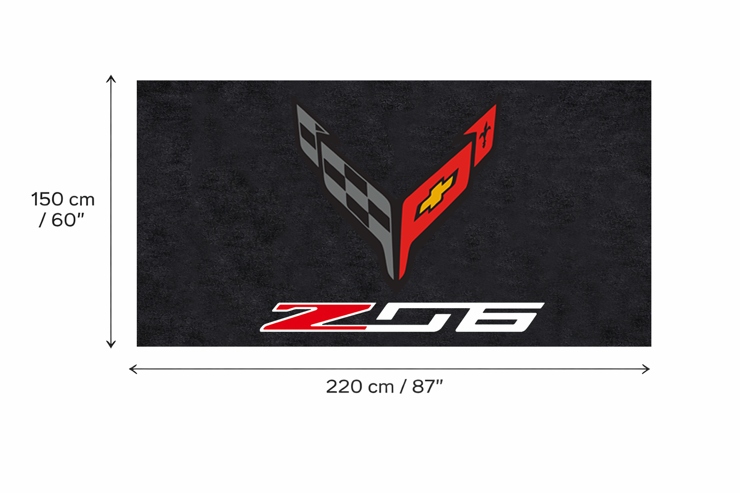 Corvette z06 Rug 60x87 Inches Garage and Home